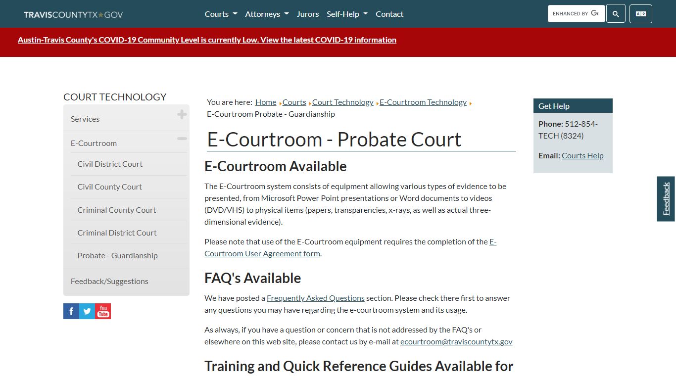 E-Courtroom Probate - Guardianship - Travis County, Texas